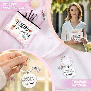 Teacher Appreciation Gifts Thank You Basket for Women Teacher Gift Sets from Student Big Heart Pink Coffee Mug Graduation Gifts Unique Christmas Ideal for Teachers - Image 7