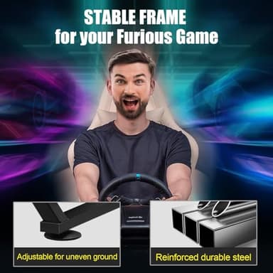 GTPLAYER Sim Racing Wheel Stand Simulator Cockpit Wheel Stand Racing Steering Shifter Mount fit for Logitech G25 G27 G29 G920 G923 Thrustmaster T330TS Gaming Stand Wheel Pedals NOT Included, Black - Image 3