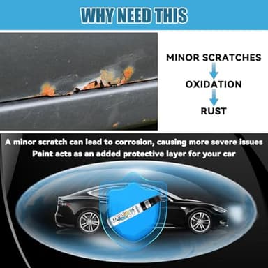 FIXEZPRO Black Touch Up Paint for Cars, Car Paint Scratch Repair Pen, Color Accurate Automotive Paint Quick and Easy Fix Vehicles Chip Rim Scuff Repair - Image 3