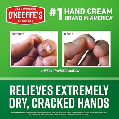 O'Keeffe's Working Hands Hand Cream for Extreme Dryness - 3.4 oz Jar (2 Pack) - Repairing Skincare for Cracked, Dry Hands - Image 2
