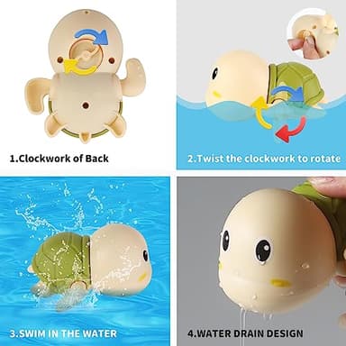 Baby Bath Toys for Toddlers, Crab Bath Bubble Maker with 12 Songs, 3 Pack Wind-up Pool Toys for Kid, Bathtub Toys As Birthday Gift for Boys Girls - Image 6