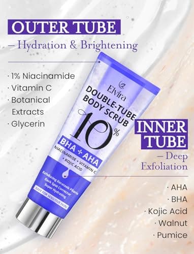 Elvira KP Bump Eraser Foot & Body Scrub, Exfoliating Scrub for Keratosis Pilaris, Smooth Skin with 10% AHA BHA & Niacinamide, Deep Moisturizing Cleanser for All Skin Types, Exfoliante para el Cuerpo - Image 4