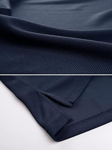 MAGCOMSEN Mens Polo Shirts Short Sleeve T Shirts Golf Shirts Hiking Hunting Shirt Tactical Shirts Navy Blue S - Image 4