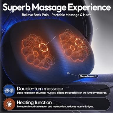 Dowinx Fabric Gaming Chair with Heated Massage Lumbar Support, Gamer Chairs for Adults, Big and Tall Gamer Chair with Pocket Spring Cushion and Footrest, Recliner High Back PC Chair for Adult, Black - Image 4