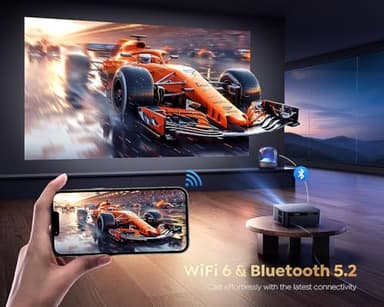 [1500 ANSI/Google TV/Voice Control]Smart Projector with WiFi 6 and Bluetooth, Netflix-Licensed 4K Support, Outdoor Movie Proyector, 1080P Home Ceiling Auto Focus Projector, PUTRIMS K12 Gray - Image 5
