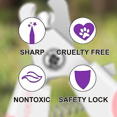 OneCut 4.7" Small Dog & Cat Nail Clipper Stainless Steel Cat Claw Trimmers for Rabbits, Guinea Pigs, Birds, Puppies, Kittens and Small Animals Pet Nail Clipper for Professional and Home Use (Pink) - Image 7