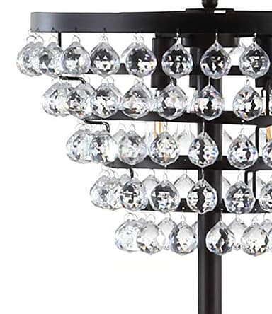 JONATHAN Y JYL9005A Jemma 60" Crystal/Metal LED Floor Lamp, Contemporary, Modern, Transitional, Elegant, Office, Living Room, Family Room, Dining Room, Bedroom, Hallway, Foyer, Bronze/Clear - Image 7