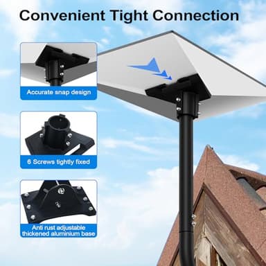 BriteZen Starlink Gen 3 Mount Adjustable for V3 Starlink Dish Standard, Wall/Roof/Pole Mount with Aluminum Thickened Adapter for Star Links Internet Kit Complete Accessories - Image 3