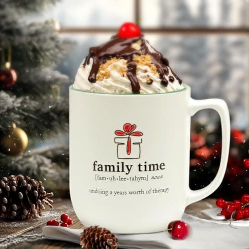 Certified International Christmas Fun Green Sayings 16 oz. Mugs, Set of 6 Assorted Designs - Image 1