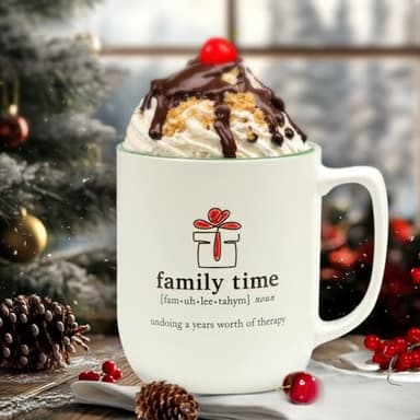 Certified International Christmas Fun Green Sayings 16 oz. Mugs, Set of 6 Assorted Designs - Image 1