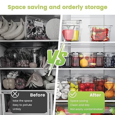 HNEDSEN 12 Pack Plastic Food Pan with Lid 1/6 Size 4 Inch Deep Restaurant Clear Food Storage Containers Polycarbonate Commercial Hotel Pans for Fruits Vegetables Beans Corns (12 PCS, 4'' Deep) - Image 6