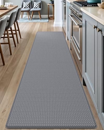 DEXI Kitchen Floor Mats Cushioned Anti Fatigue, 23x94, Large Long Standing Runner Rug Waterproof, Comfort Memory Foam Padded for Front Sink Laundry, Grey - Image 1