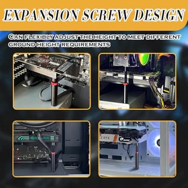 Graphics Card Support, Black Graphics Card GPU Support Bracket, Aluminum GPU Support Bracket, Video Card Stand with a Spirit Level, GPU Holder with Magnet and Rubber Pad, GPU Stand 72-125mm - Image 7