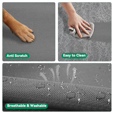 Elevated Dog Bed Raised Outdoor Dog Cot for Extra Large Dogs, Installation Requires No Tools, Frame with Washable Cooling Breathable Mesh Anti-Slip Feet, Indoor Pet Bed, Grey, 48.8 Inches - Image 4