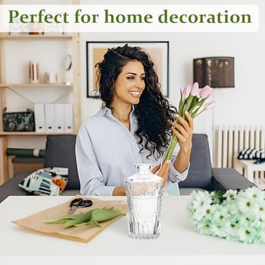 RUCKAE Small Clear Bud Vases Bulk 12 Pack Mini Flower Glass Vases for Centerpiece Table Wedding Decorations Home Decor Party(Transparent) - Image 4