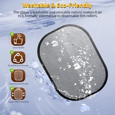 Pet Hair Removal Glove for Dogs & Cats, Newly Upgraded Reusable Electrostatic Pet Hair Gloves, Pet Hair Remover Tool for Clothing, Couch, Carpet, Car Seat - Image 6