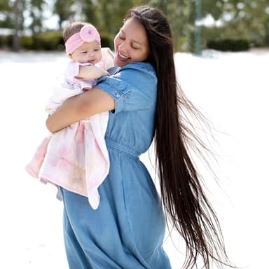 Burt's Bees Baby Infant Reversible Blankets 100% Organic Cotton GOTS Certified - Pine Forest Prints with Quilting Pattern Soft Nursery Blanket with 100% Polyester Fill for Size 30 x 40 Inch - Image 5