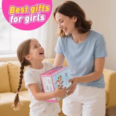 HopeRock Skip Ball Toy for Girls Ages 6-10,Girl Birthday Gifts,3 Fun Modes,Flashing Light-Up Wheel,LED Digital Counter,Replaceable Battery,Girl Birthday Gifts for Age 6-10+,Fun Outdoor Girl Toys-Pink - Image 7