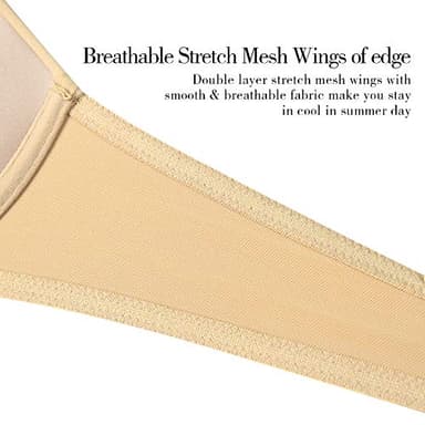 Wingslove Women's Push Up Bra Deep V Plunge Underwire T-Shirt Bra Multiway 2 Cups Up（Nude,34B - Image 8