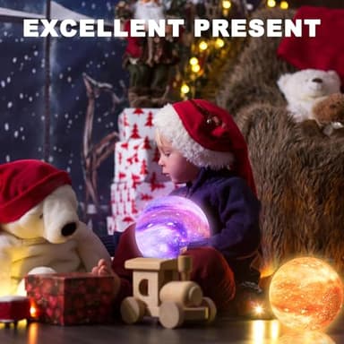 GROPINFLY Moon Lamp Galaxy Lamp 6 inch 16 Colors LED 3D Moon Light, Remote & Touch Control Lava Lamp Moon Night Light Gifts for Girls Boys Kids Women Birthday - Image 7
