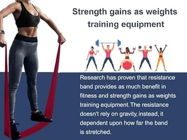 A AZURELIFE Professional 8 Yards Bulk Resistance Bands Rolls or 5,6,7 ft. Long Non-Latex Elastic Exercise Bands, Stretch Bands for PT, Yoga, Pilates, Rehab, at-Home or The Gym Workouts - Image 5