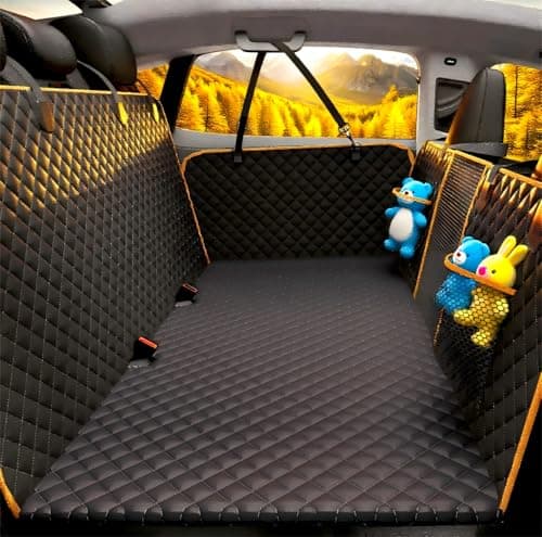 Chilino Back Seat Extender for Dogs - Large Space, Waterproof Hard-Bottom Dog Car Seat Cover for Back Seat, Holds 420lbs, Upgraded Material Waterproof Pet Car Bed Dog Hammock for Car, SUV,Truck - Image 1