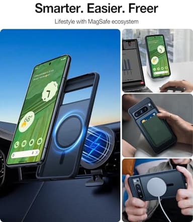 TORRAS Magnetic Guardian for Google Pixel 8 Pro Case with Magsafe [Military Grade Drop Tested] Protective Translucent Case for Pixel 8 Pro Phone Case Slim, Black - Image 4