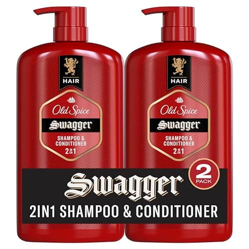 Old Spice Swagger 2-in-1 Shampoo and Conditioner Set for Men, Cedarwood Lime Scent, Healthier, Fuller, More Moisturized Looking Hair, Barbershop Quality, 29.2 Fl Oz Each, Twin Pack - Image 1