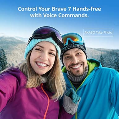 AKASO Brave 7 Action Camera 4K30FPS 20MP with 256GB U3 MicroSDXC Memory Card, Waterproof Camera with Touch Screen IPX8 33FT EIS 2.0 Zoom Support External Mic Voice Control with 2X 1350mAh Batteries - Image 5