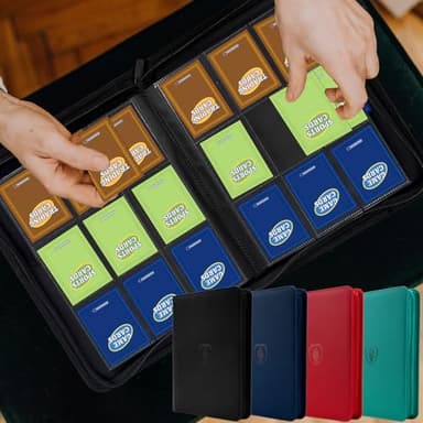 Premium Zip Card Binder, Fabmaker 9 Pocket Trading Card Binder, PU Cover Zipper Card Collection Album, Sturdy 360 Side-Loading Card Folder Holder for MTG, TCG, Game Cards, Sports Cards, Black - Image 7