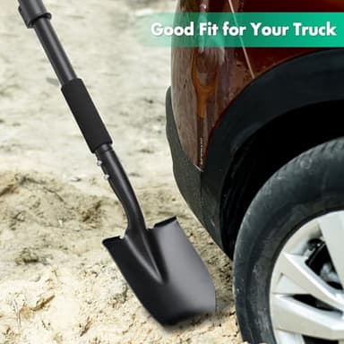 Garden Shovel, 31 Inch Small Garden Shovel, Light Weight Metal Gardening Flat Small Digging Shovel Spade for Kids, Planting, Gardening, Camping, Car, Mini Shovel- 6 Inch Wide Spade - Image 7