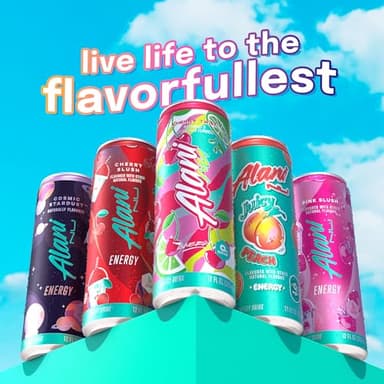 Alani Nu VARIETY PACK CHERRY TWIST, PINK SLUSH, ORANGE KISS Sugar Free, Low Calorie Energy Drinks, 200mg Caffeine, Biotin B Vitamins, Zero Sugar, 10 Calories, 12 Fl Oz Cans, 12 Pack - Image 5