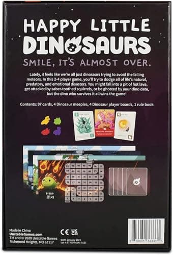 Unstable Games - Happy Little Dinosaurs Base Game - Competitive Sabotage Funny Family Card Game For Kids, Teens, Adults - 2-4 Players - Image 3