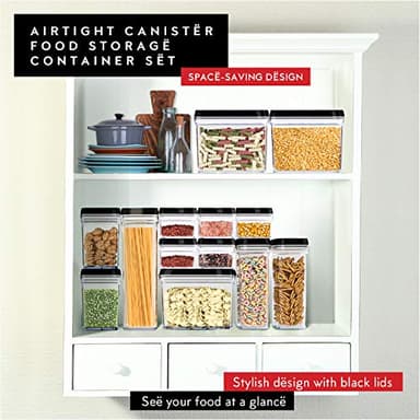 DWËLLZA KITCHEN Airtight Food Storage Containers - Pantry Snacks Kitchen Container, Baking Supplies, 4LB Sugar & Flour Canister - 4 Pc Set All Same Size - Clear Plastic BPA-Free - Keeps Fresh & Dry - Image 2