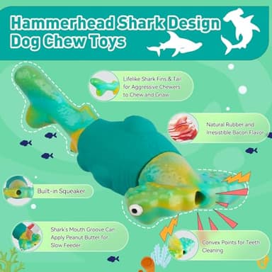 BIKIISEN Dog Toys for Aggressive Chewers, Interactive Dog Chew Toys for Large Dogs, Squeaky Chew Toys to Keep Them Busy, Tough Toys for Medium/Large Breed (Green) - Image 4