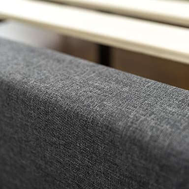 ZINUS Dachelle Upholstered Platform Bed Frame, Mattress Foundation, Wood Slat Support, No Box Spring Needed, Easy Assembly, Dark Grey, King - Image 10