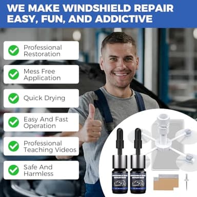 NASILOOP Windshield Repair kit, Quick and Efficiency Glass Repair Fluid, Car Windshield Crack Repair Resin Kit - Image 4
