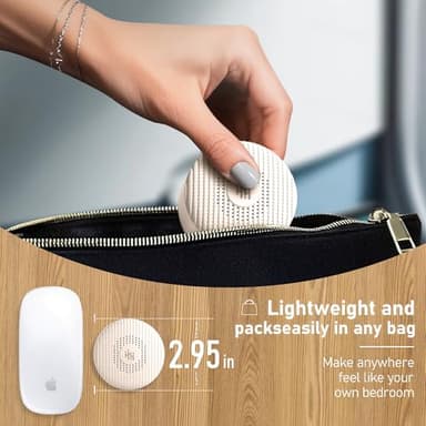 Portable Sound Machine & Night Light, White Noise Sound Machine for Baby & Adults with 12 Selected Sounds - Rechargeable, Memory Function, Timer - Sleep Soother, Home & Travel, Light Khaki - Image 5