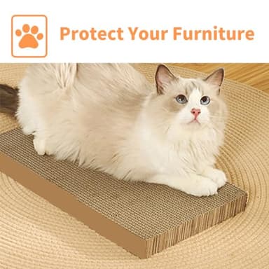AGYM Cat Scratcher, 5 Packs in 1 Cardboard Box Cat Scratching Pad for Indoor Cats and Kitten, Cat Scratch Pad to Protect Furniture, Large Size - Image 7