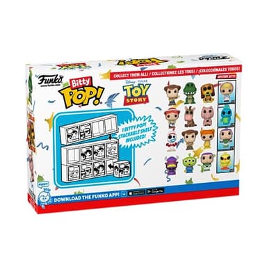 Funko Bitty Pop Toy Story - Forky 4PK - Forky, Woody, Gabby Gabby and A Surprise Mystery Mini Figure - 0.9 Inch (2.2 Cm) Collectable - Stackable Display Shelf Included - Gift Idea - Cake Topper - Image 4