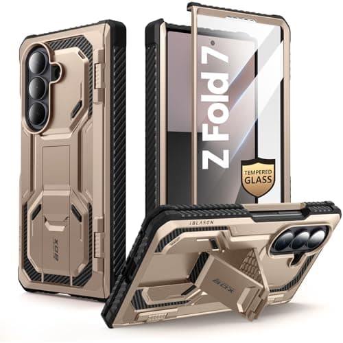 i-Blason Armorbox for Samsung Galaxy Z Fold 7 Case with Stand [Tempered Glass Screen Protector] [Hinge Protection] Full-Body Heavy Duty Rugged Shockproof Protective Case for Z Fold 7 (Desert) - Image 1