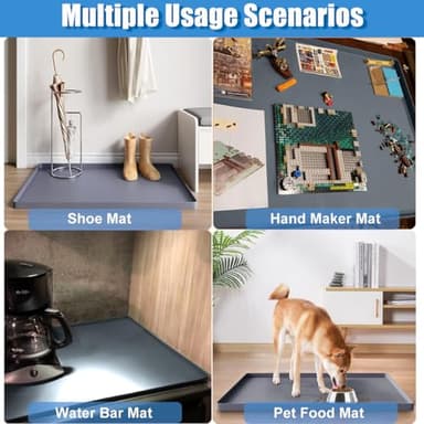 Dishwasher Drain Pan Mat, Portable Dishwasher Silicone Mat with Raised Edge, Small Dishwashers Drip Pan Dishwashers Tray for Leaks, Non-Slip Waterproof Protector Pad, 23.6''x23.6'' - Image 7