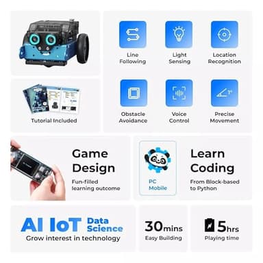 Makeblock mBot2 Coding Robot for Kids, AI Learning Support Scratch & Python Programming, Robotics Kit for Kids Ages 8-12 and up, Building STEM Robot Toys Gifts for Boys Girls - Image 2