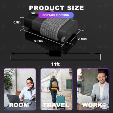 EAOYHGB New Slim 65W Watt USB Type C Laptop Charger Compatible with HP Spectre X360, Envy X360, Computer Chromebook EliteBook X360 OmniBook Zbook ProBook Elite X2 Power Cord Replacement AC Adapter - Image 7