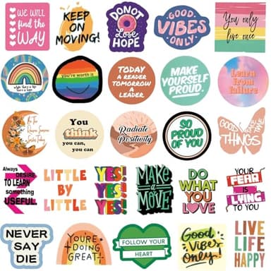 200PCS Inspirational Stickers for Water Bottles, Motivational Stickers for Adults, Teens, Teachers, Vinyl Waterproof Laptop Sticker for Hydroflasks Journaling Scrapbooking Vision Board Supplies - Image 4