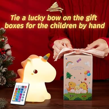 One Fire 【Unicorns Gifts for Girls】 Unicorn Night Light for Kids, 16 Colors & Remote Control Baby Night Light, Rechargeable Unicorn Lamp Girls Night Light, Cute Gifts for Kids Gifts Teen Girl Gifts - Image 2