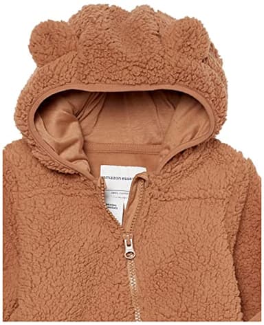 Amazon Essentials Unisex Babies' Sherpa Fleece Bunting Suit, Light Caramel, 24 Months - Image 3