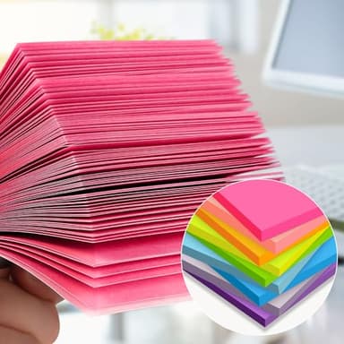 (18 Pads) Sticky Notes 3x3 inch, Self-Stick Pads Bright Colors Sticky Note, Recyclable, Easy to Post for Home, Office, Notebook - Image 4