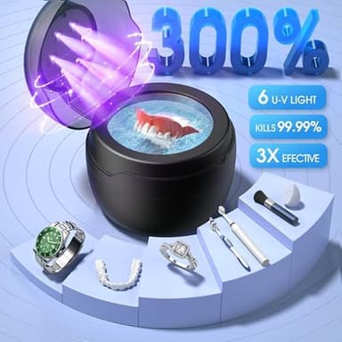 FSA HSA Approved Ultrasonic Retainer Cleaner, 250ML Retainer Cleaner Machine for Dentures, Mouth Guards, Braces, Toothbrush Heads, Jewelry, Ring, 50kHz Digital ultrasonic Cleaner with 4 Modes - Image 5