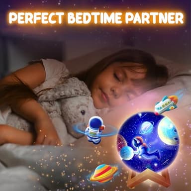 Goody King Paint Your Own Moon Lamp Kit, DIY 3D Space Moon Night Light, Crafts for Teens Girls Boys, Arts & Crafts for Kids Ages 8-12, Art Supplies Christmas Craft Birthday Gift for Kids Ages 3+ - Image 6